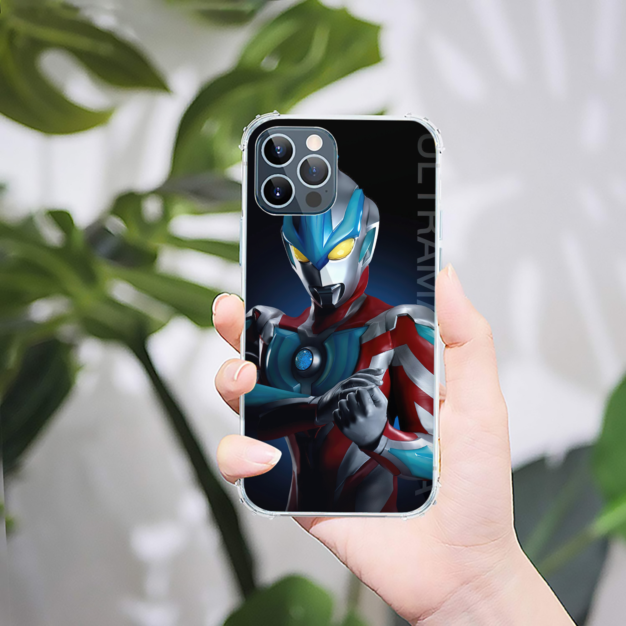 （画像用） ウルトラマン Ultraman 【iPhone 12シリーズ対応】透明スマホケース（クリアソフトケース）